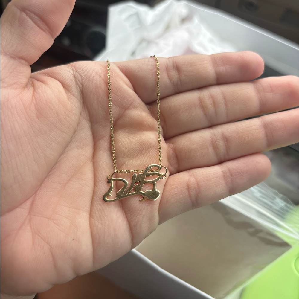 Gold Heart Pendant Necklace